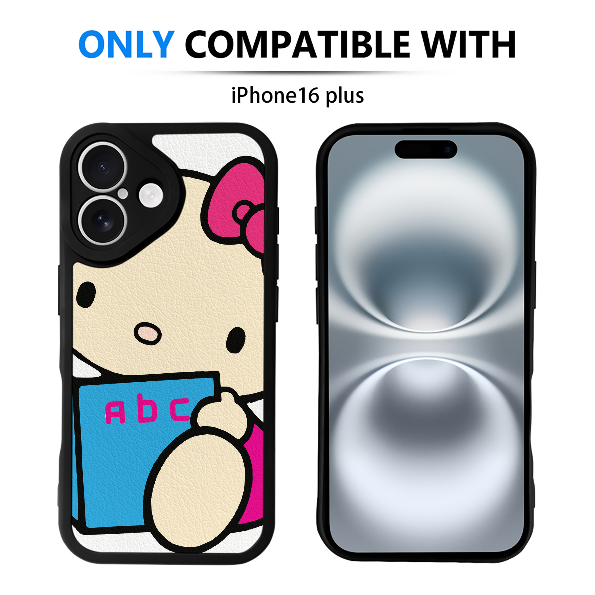 （画像用） Hello Kitty ハローキティ 【iPhone 16シリーズ対応】シリコンスマホケース（レザー調） 材質：シリコン
